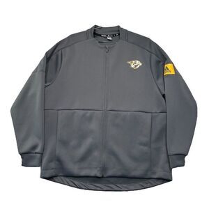 Adidas‎ Sweater Men's XXL Nashville Predators GameMode Full Zip Bomber Jacket